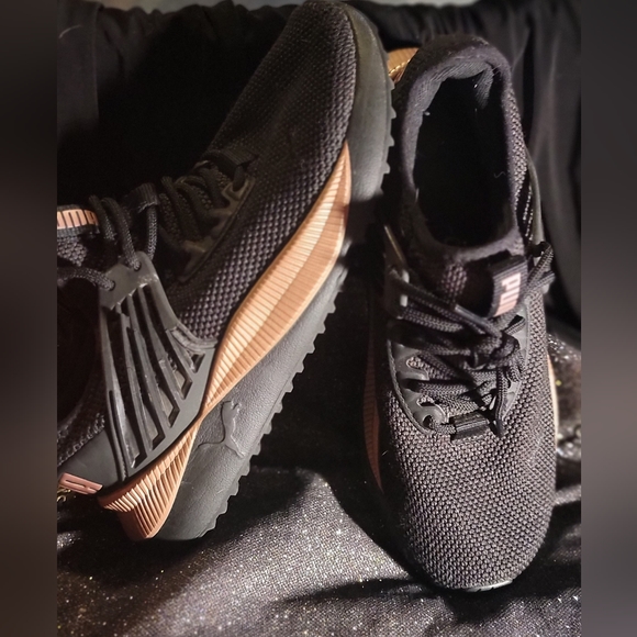 Puma Shoes Puma Black And Rose Gold Womens Tennis Shoes Size 7 Only
